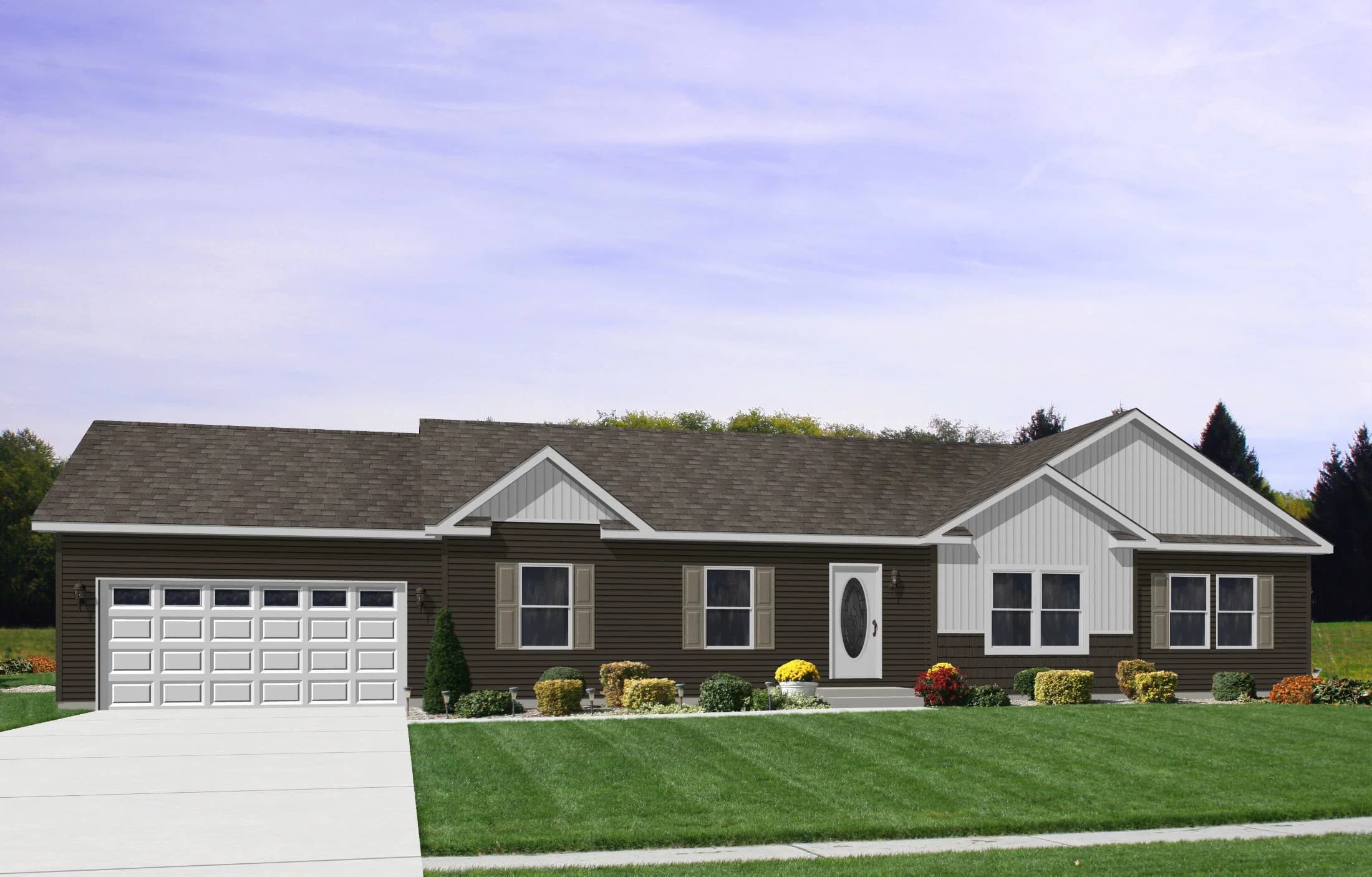 Oakdale hero, elevation, and exterior home features