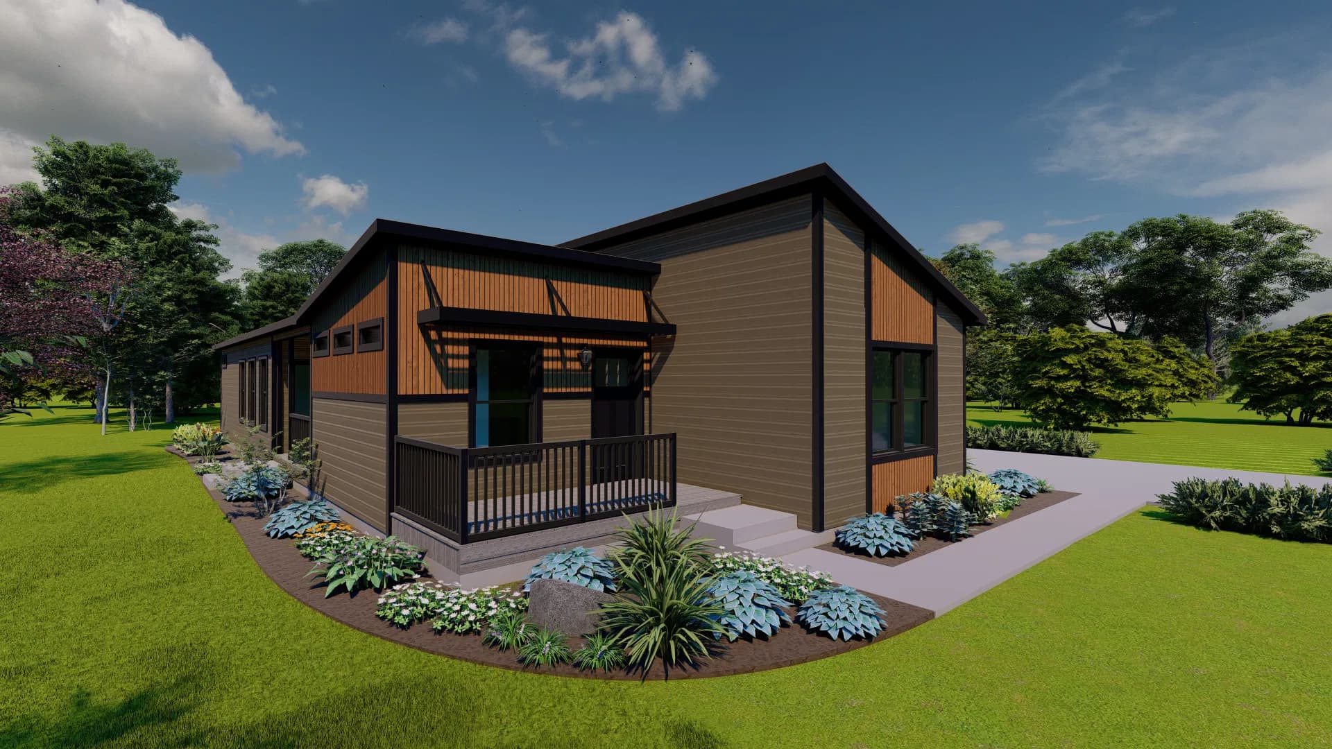 Landmark millenian hero and exterior home features
