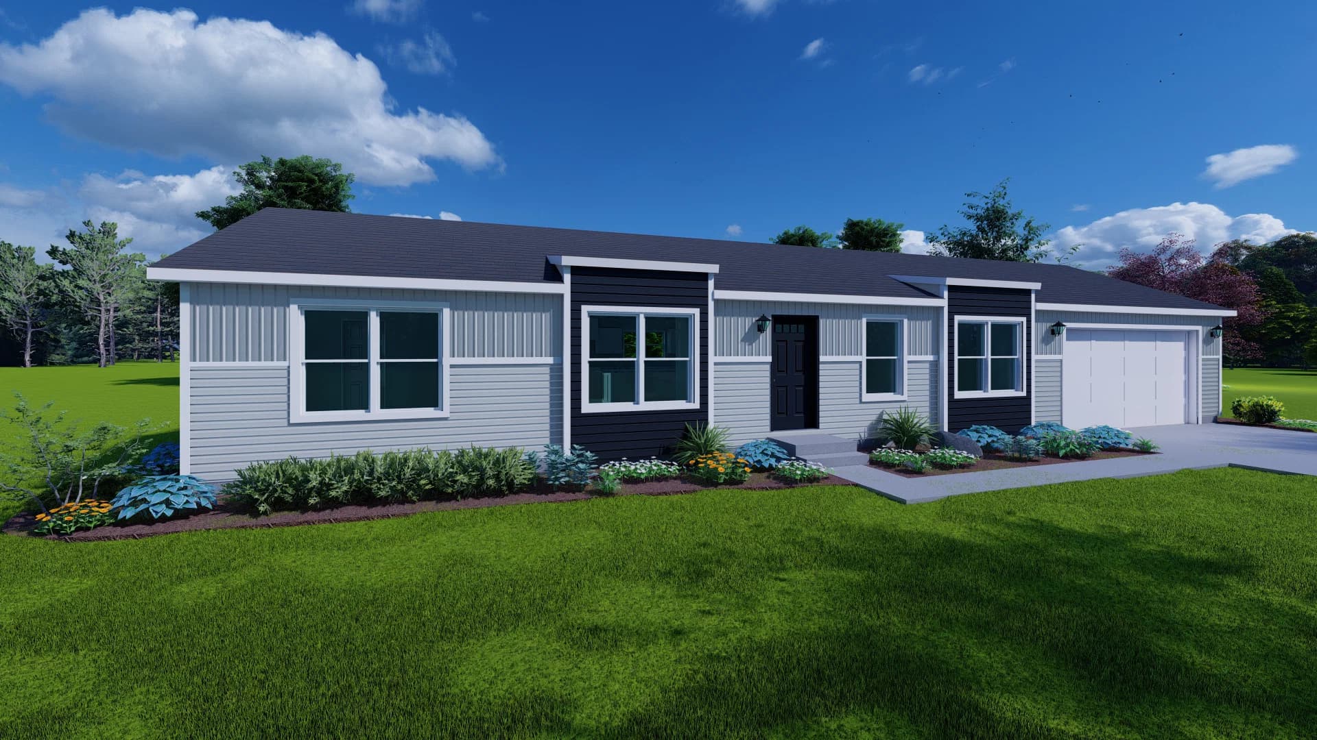 Essence 20 elevation and exterior home features