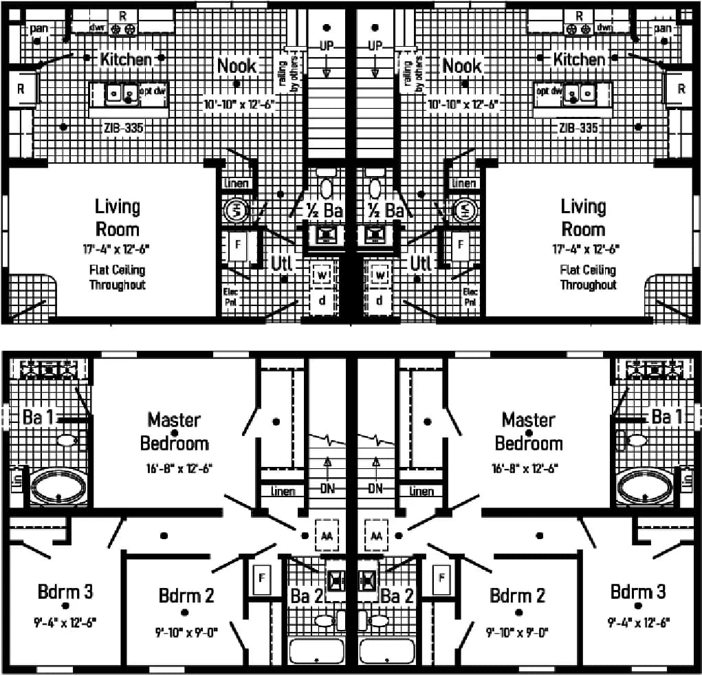 Landmark multi-family 4mf2501-p floor plan home features